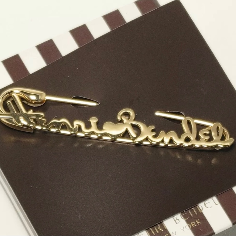Henri Bendel Script Pin Brooch